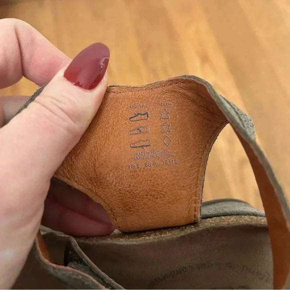 Taos Women’s Carousel 2 Grey Strappy Suede Wedge Sandals Women’s Size 9-9.5 - Picture 9 of 10